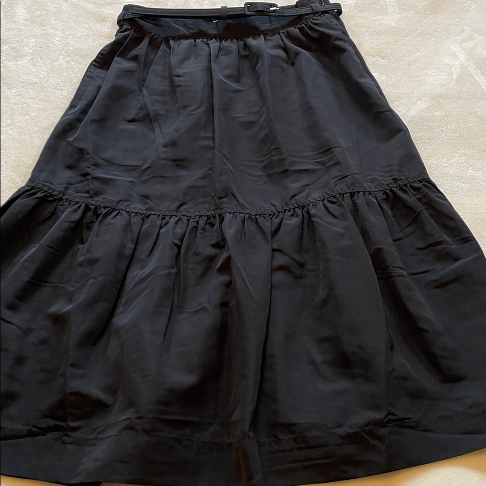 Free Assembly Elegant Black Tiered Skirt